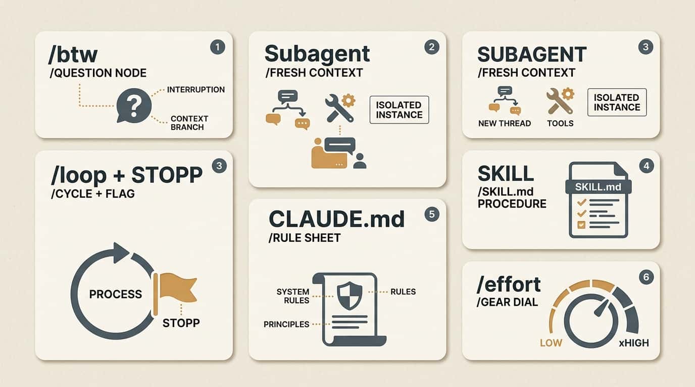 Six canaux pour votre contexte (Claude Code 2.0 Builder-Guide)