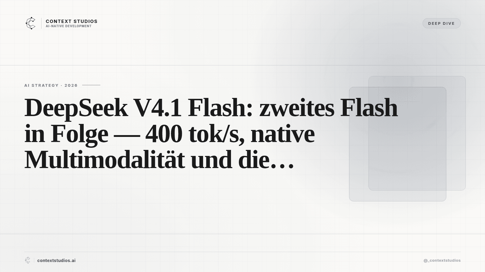 DeepSeek V4.1 Flash: zweites Flash in Folge — 400 tok/s, native Multimodalität und die Preissenkung vom 10.09. als Kosten-Artefakt