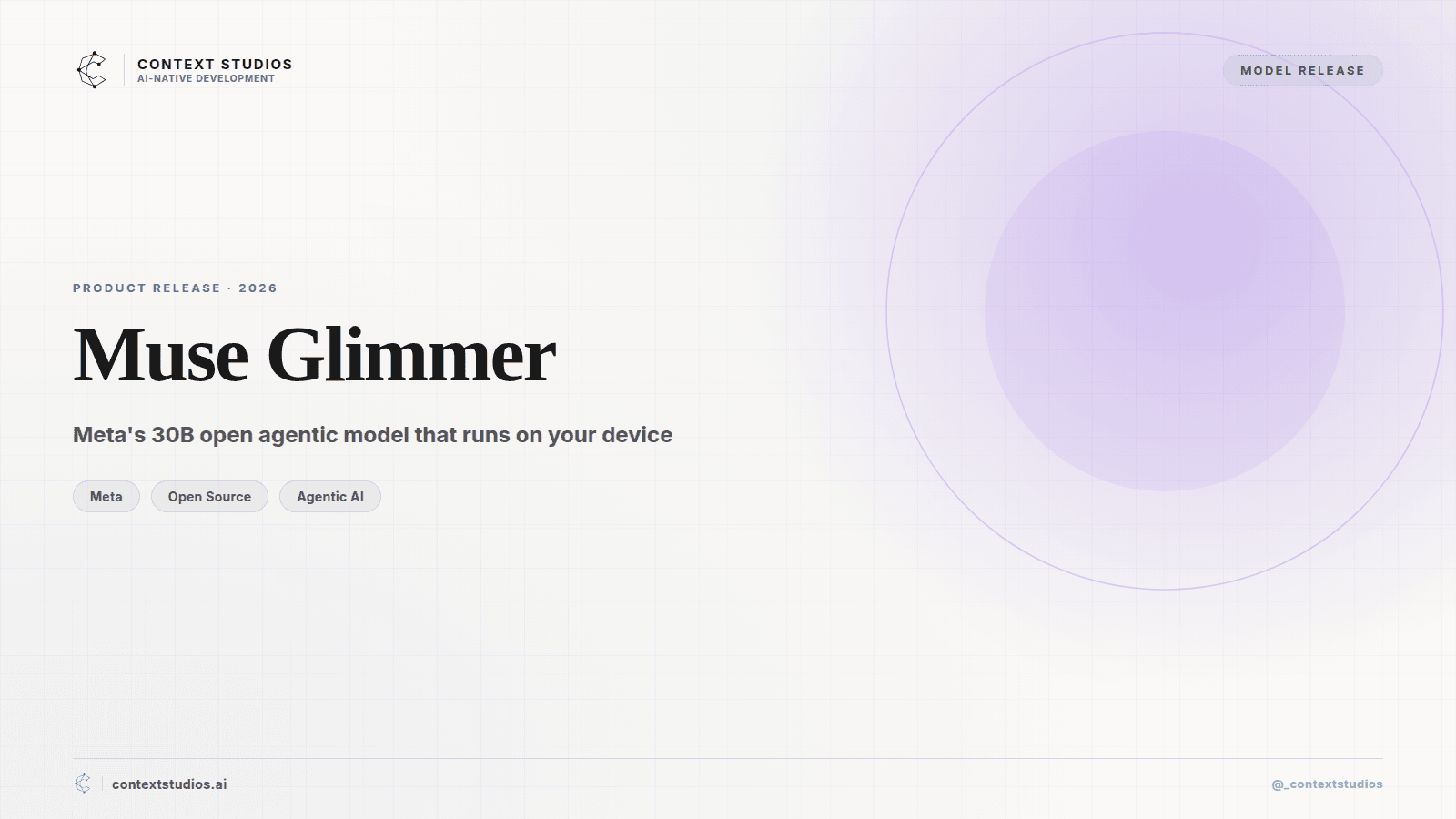 Muse Glimmer: Meta's 30B Open Agentic Model That Runs on Your Device