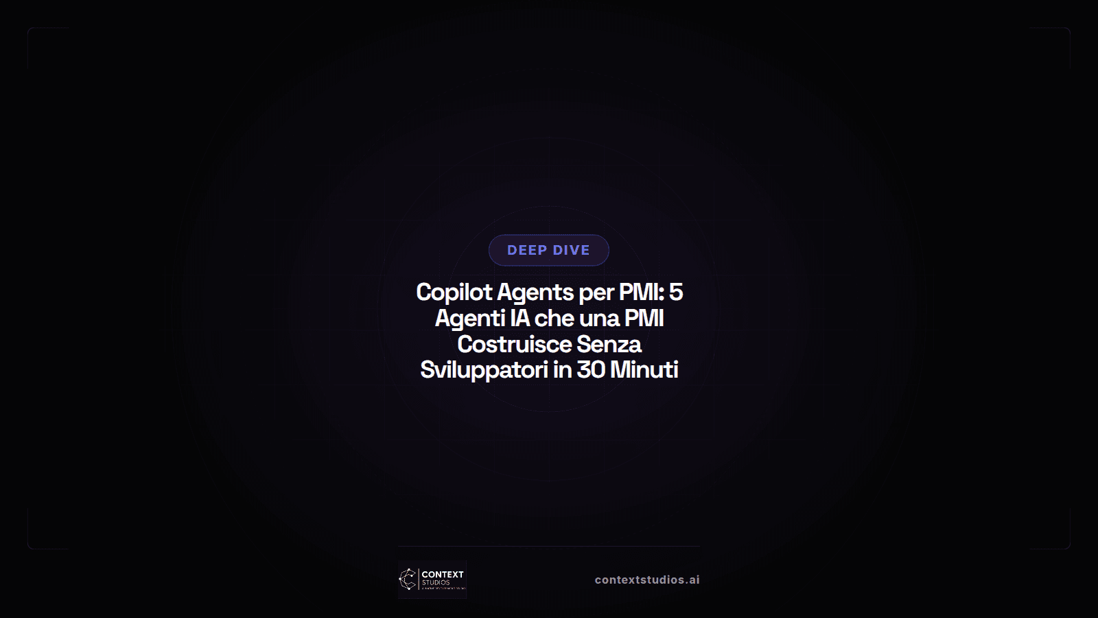 Copilot Agents per PMI: 5 Agenti IA che una PMI Costruisce Senza Sviluppatori in 30 Minuti