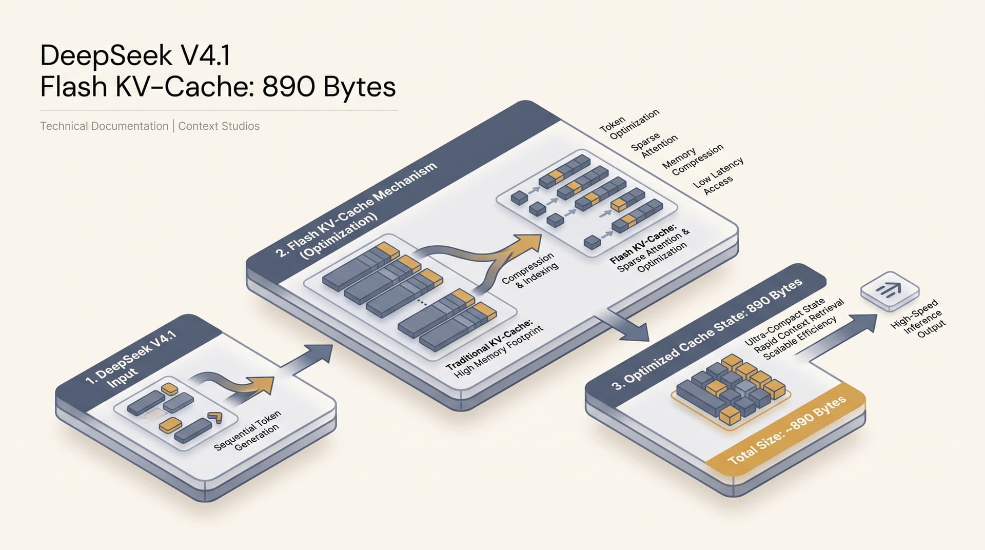 DeepSeek V4.1 Flash: 890 Bytes KV Cache per Token