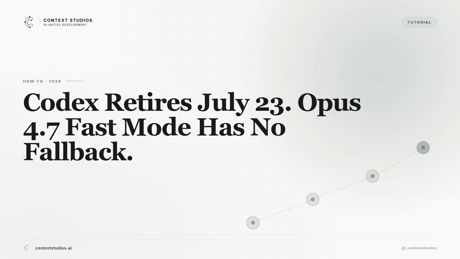 Codex endet am 23. Juli. Opus 4.7 Fast Mode ohne Fallback.