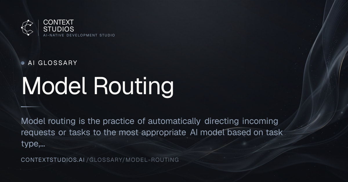 Model Routing | AI Glossary 2026 | Context Studios