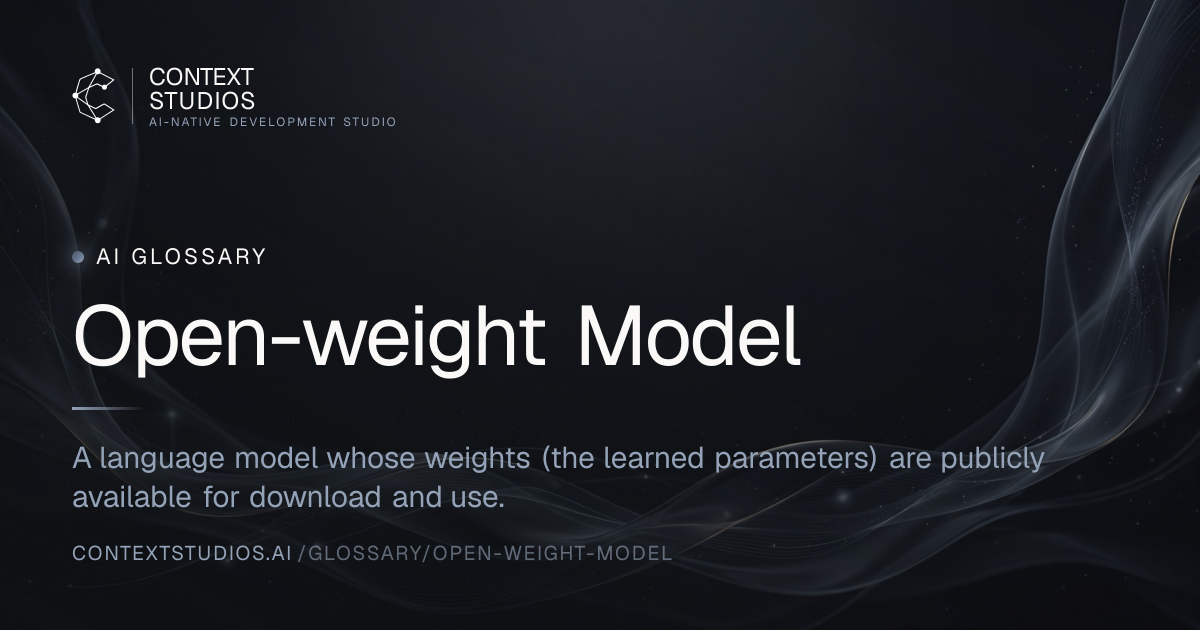 Open-weight Model | AI Glossary 2026 | Context Studios