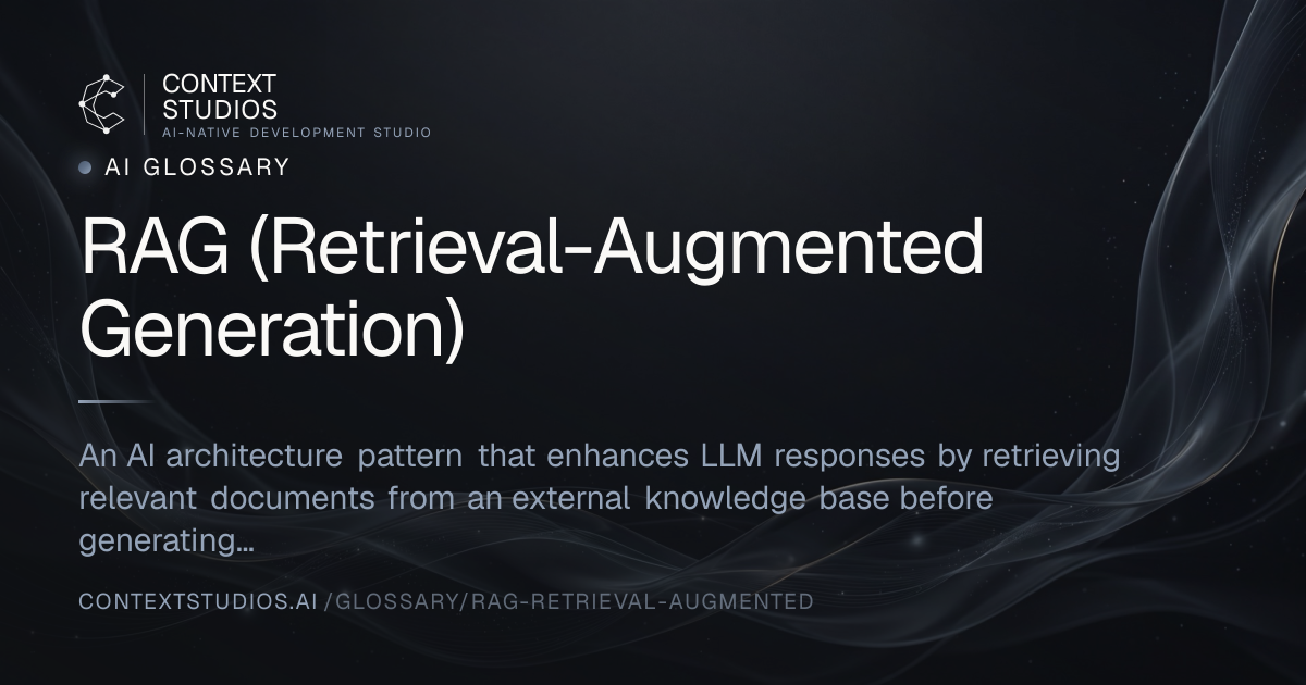 RAG (Retrieval-Augmented Generation) | AI Glossary 2026 | Context Studios
